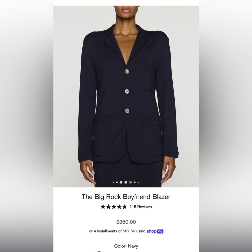 Bleusalt Big Rock Navy Blazer size 3 in Bleusalt sizing